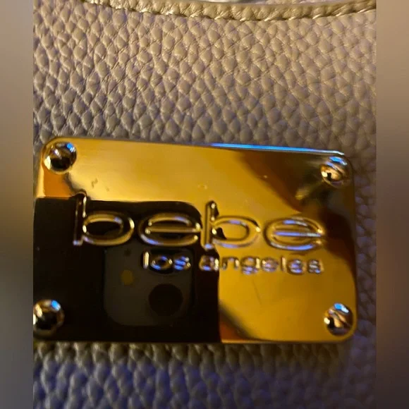 BEBE LOS ANGELES SATCHEL PEBBLED LEATHER - Picture 4 of 13